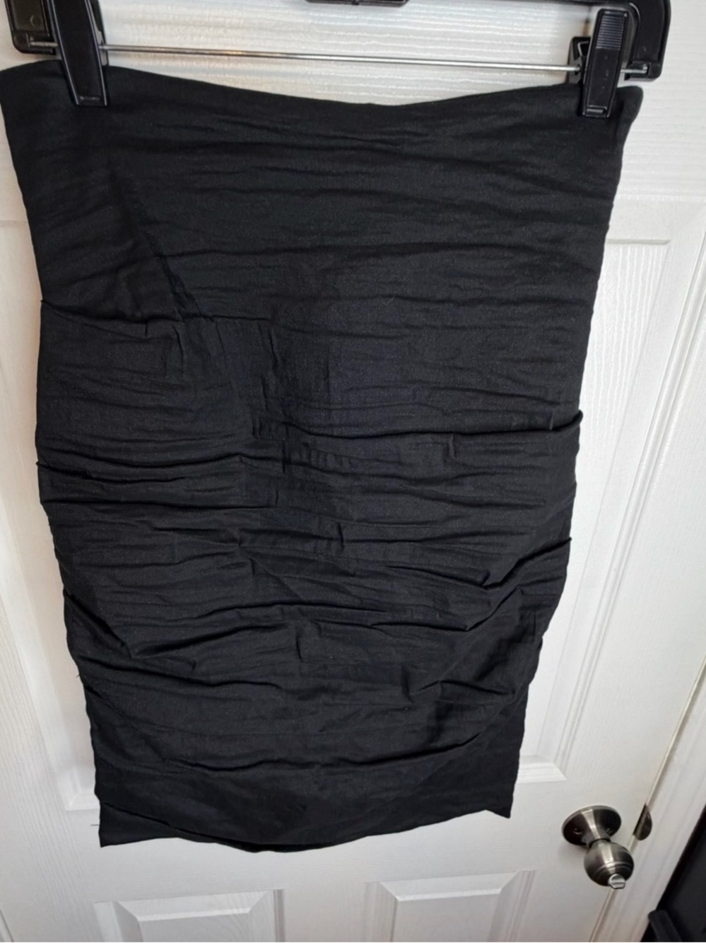 Nicole Miller Artelier Women’s 8 Black High Waisted Pencil Skirt Ruched Y2K - Picture 2 of 15